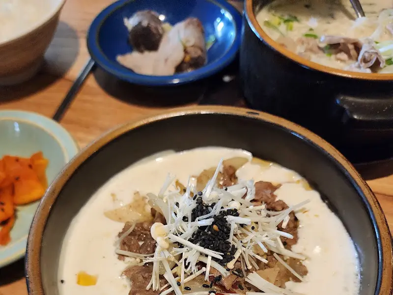 크림 순대국밥 근접샷