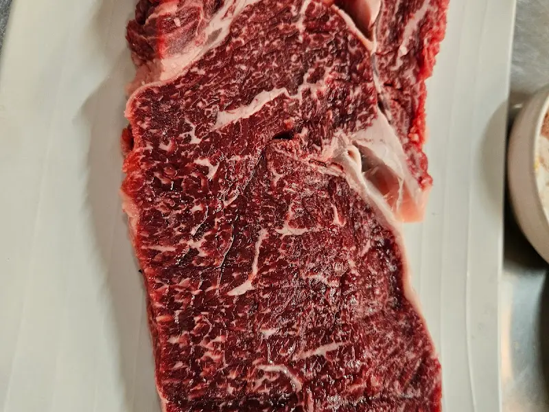 환상적인 마블링의 한우 등심