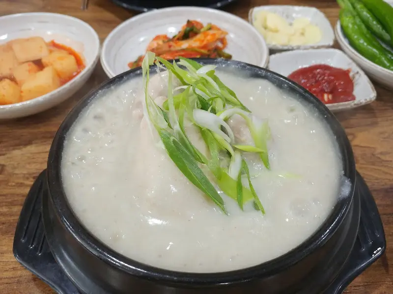 들깨 삼계탕 근접샷