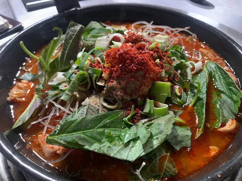 곱창 전골 클로즈업