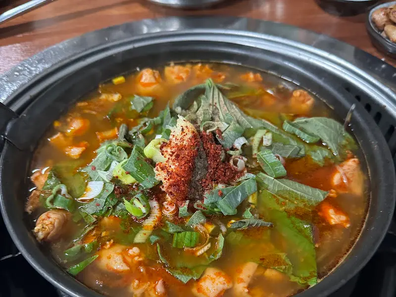 곱창 구이 한 상 차림