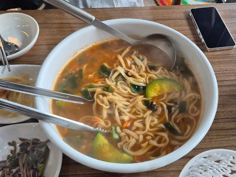 소라칼국수의 먹음직스러운 비주얼