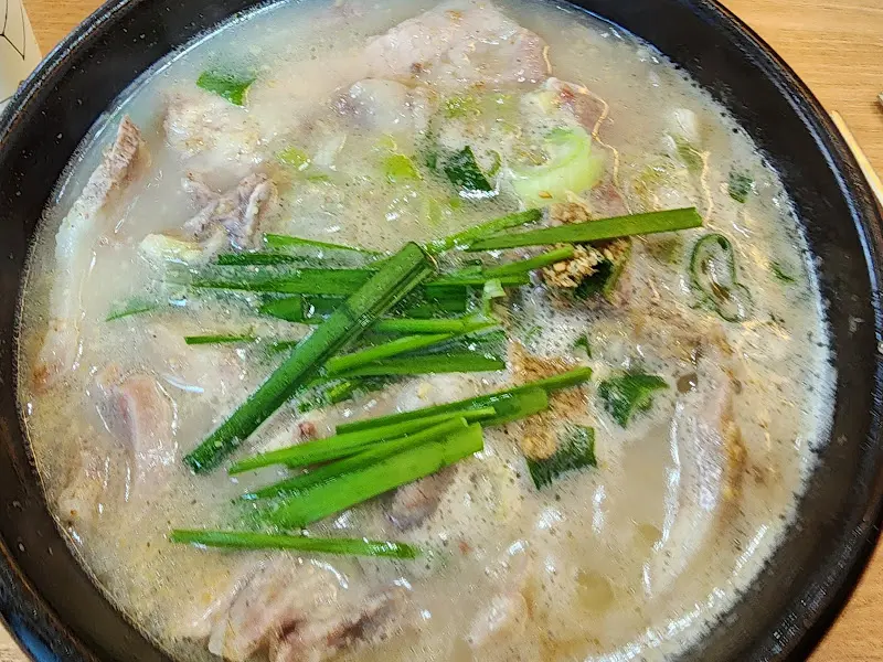 순대국밥의 모습