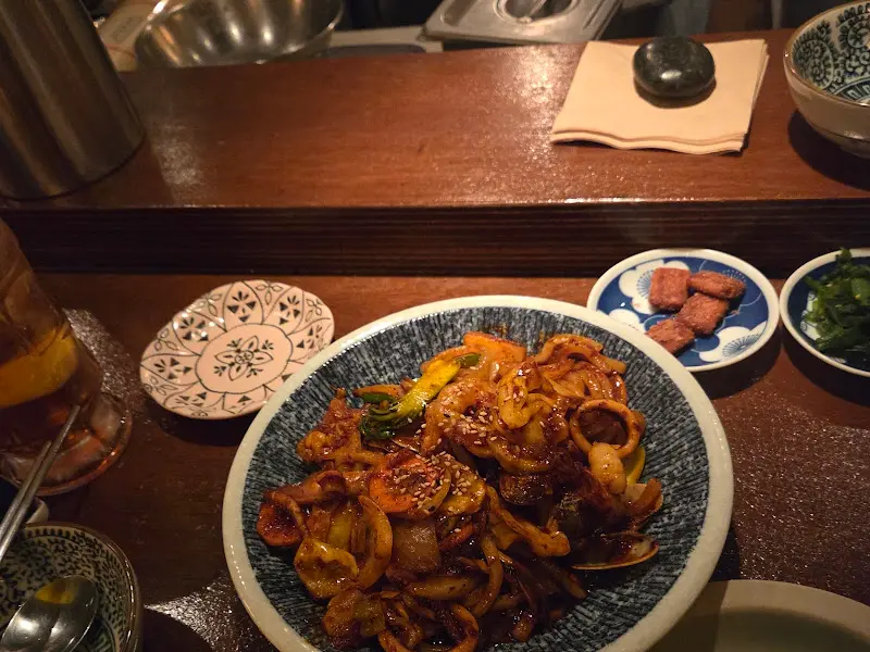 매콤 해물 야끼우동