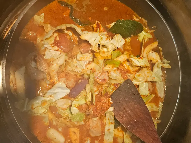 닭갈비 익어가는 모습