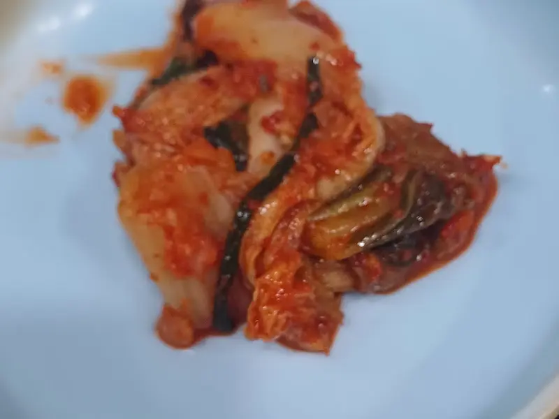 잘 익은 김치의 모습