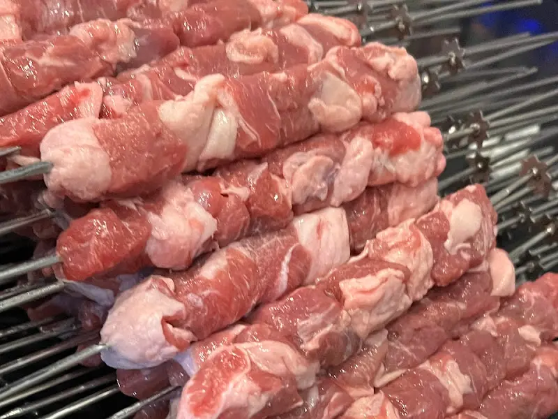 잘 손질된 양꼬치의 모습