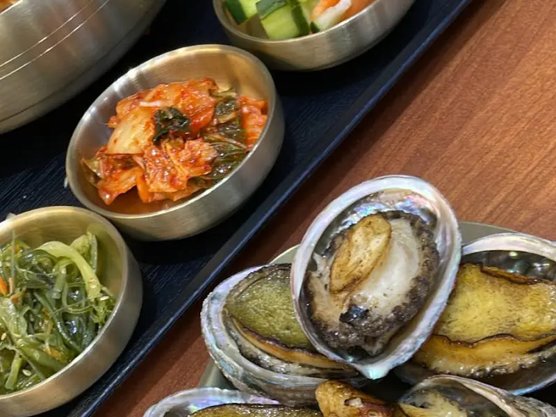 해산물 반찬 클로즈업