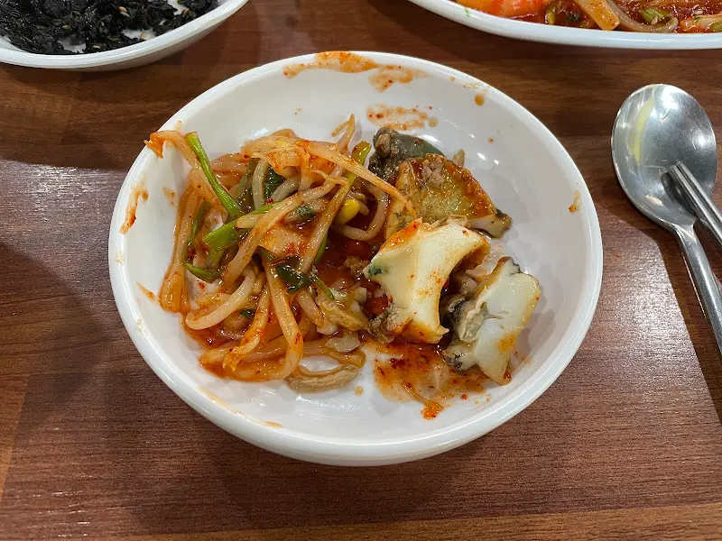 전복찜과 채소