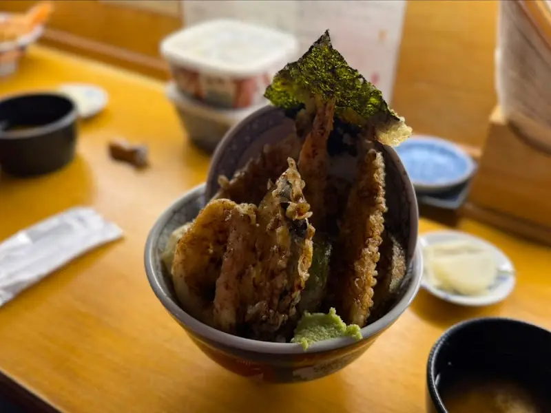 텐동과 미소시루