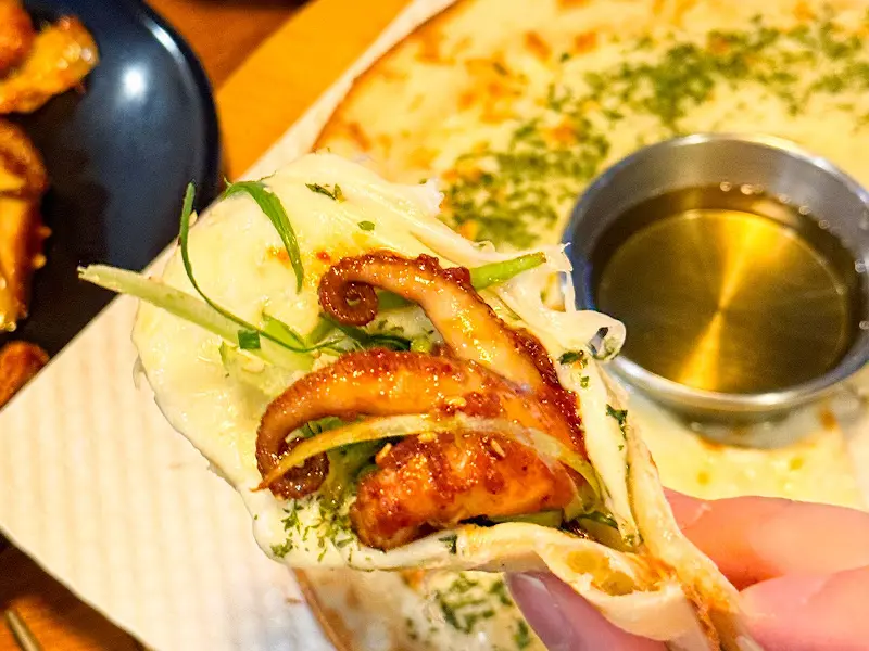 쭈꾸미 피자 쌈