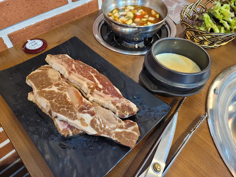 LA갈비 한 상 차림