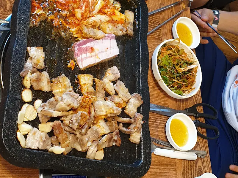 맛있는 김치와 고기