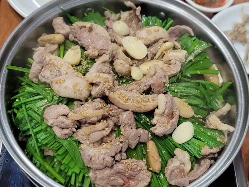 작두콩 오리부추찜