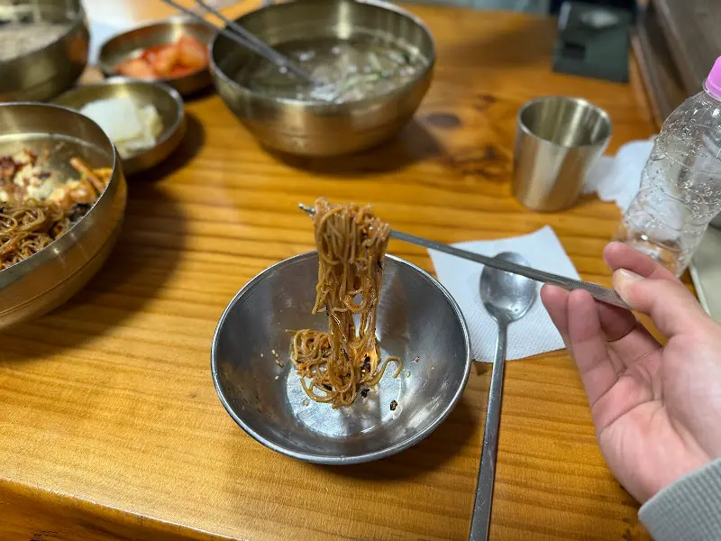 비빔 막국수 클로즈업