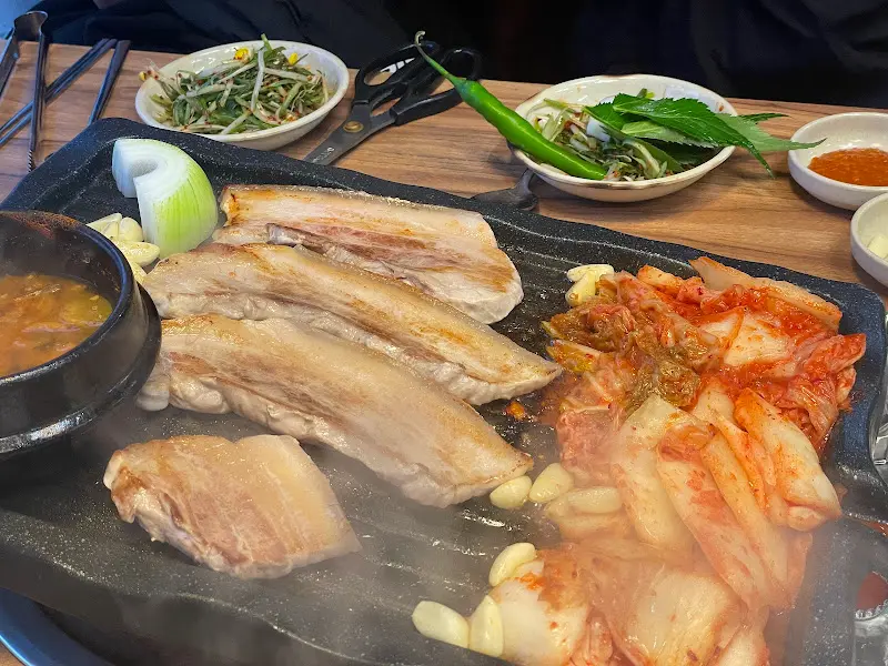 삼겹살과 김치의 조화