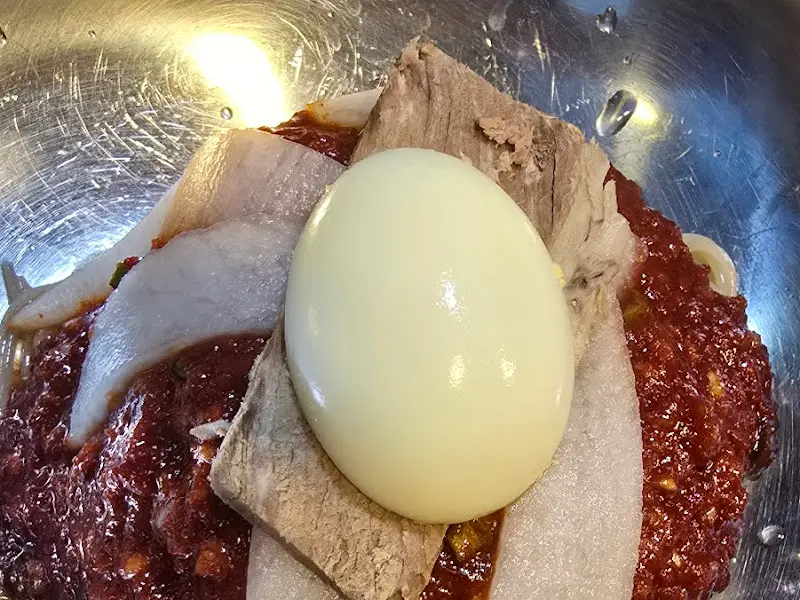 평양냉면 근접샷