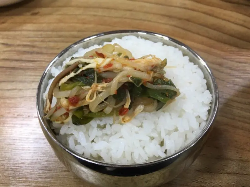 닭개장에 밥 말아먹기