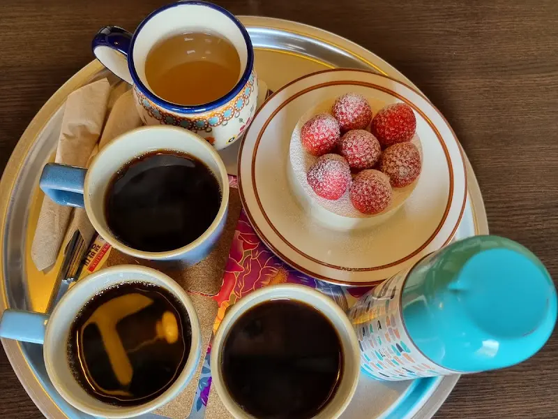맛있는 디저트와 음료