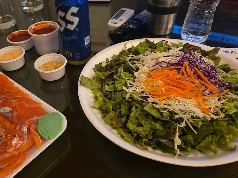 송어회 한 상 차림