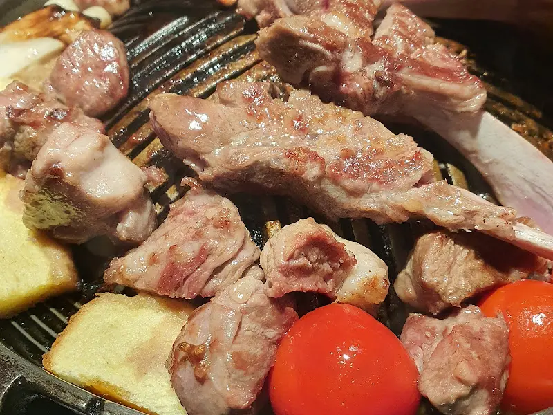 잘 구워진 양갈비