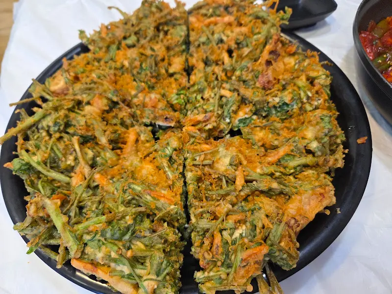 바삭한 오징어미나리전