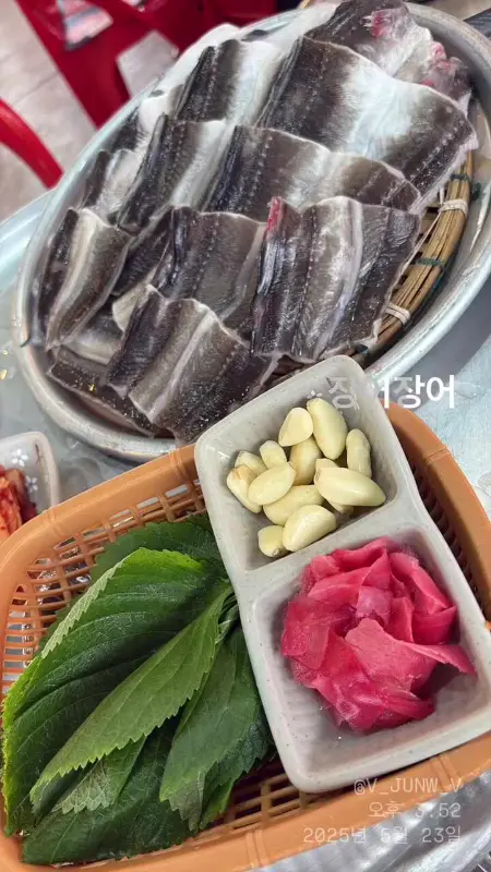 싱싱한 장어 한 접시