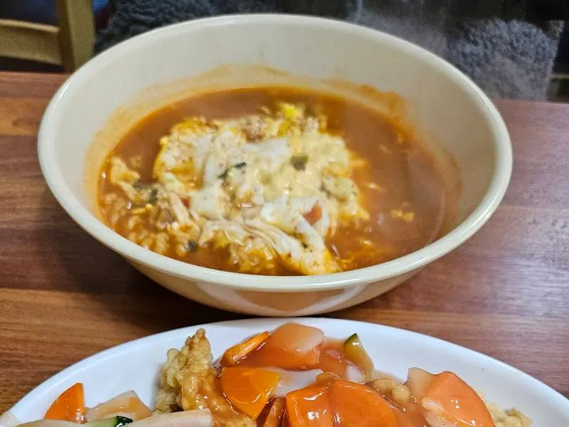 탕수육과 치즈라면