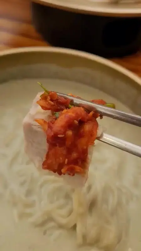 콩국수에 김치 조합, 상상 이상의 맛