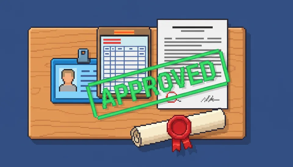 주민등록등본과 건축물대장 등 단독주택 에너지 보조금 신청을 위해 정갈하게 정리된 필수 서류 모음과 승인 도장 이미지