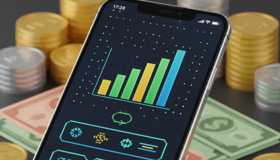 스마트폰 화면에 표시된 지난 5년간의 미수령 환급금 그래프와 삼쩜삼 로고가 보이는 핀테크 이미지