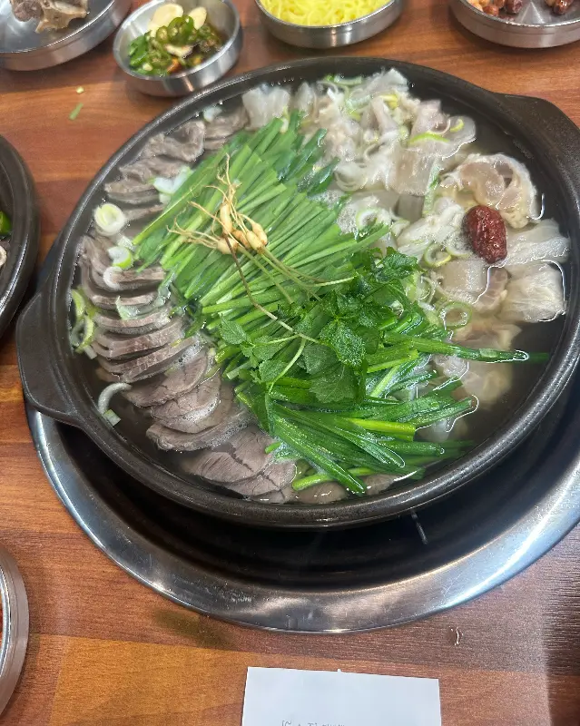 모듬 수육 항공샷