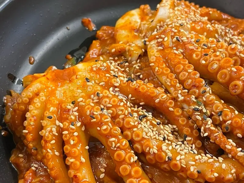 뻘건낙지 낙지볶음 근접샷