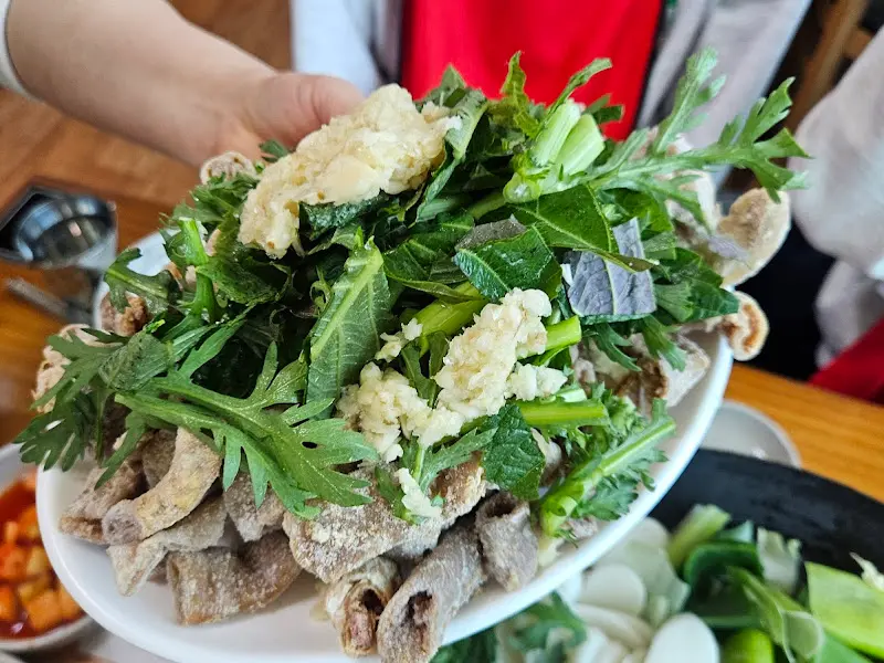 싱싱한 곱창과 야채