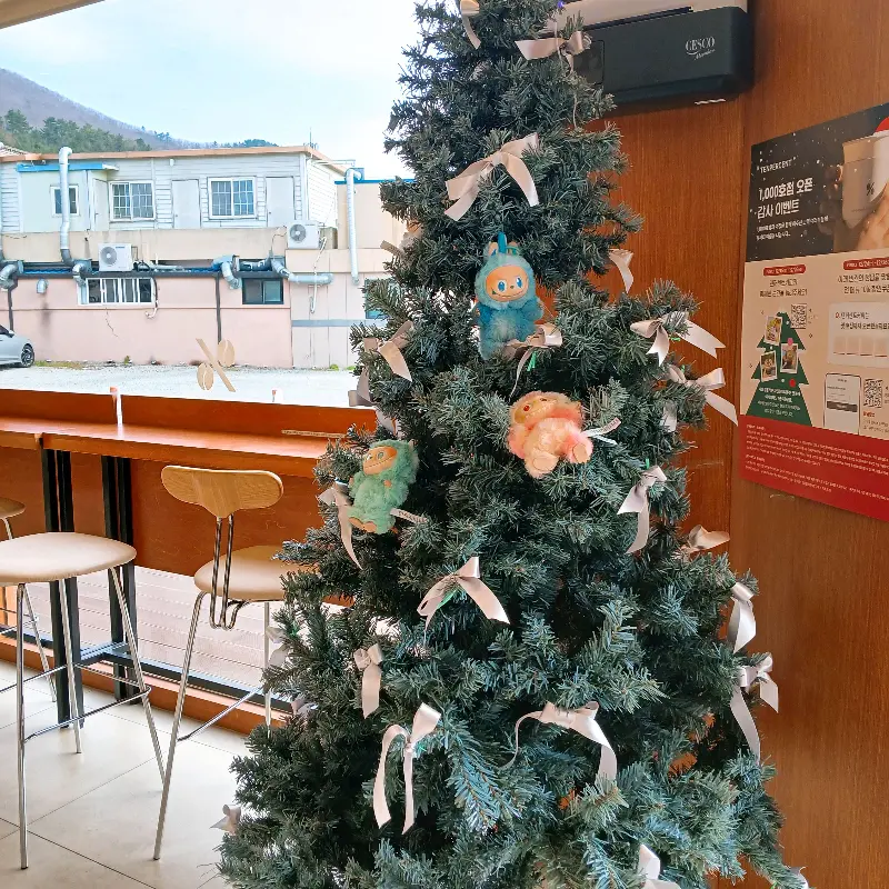 텐퍼센트 커피 해남점 크리스마스 트리