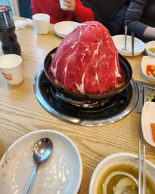 물갈비 한 상 차림