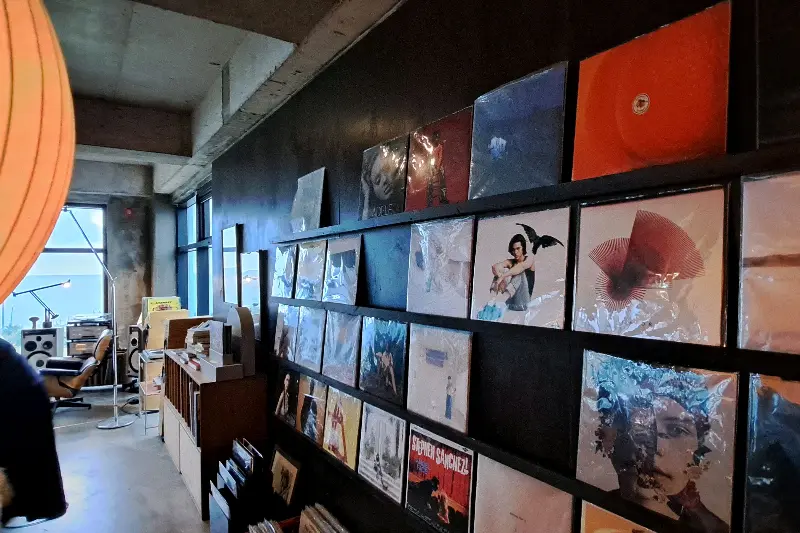 다양한 LP 앨범들이 진열된 모습