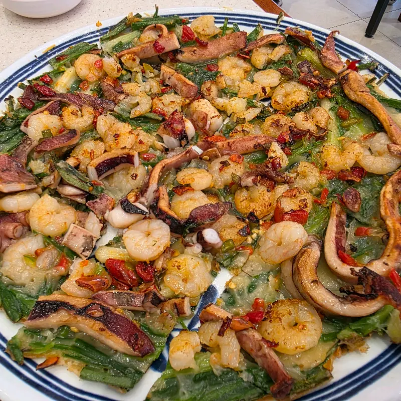 통새우 해물파전