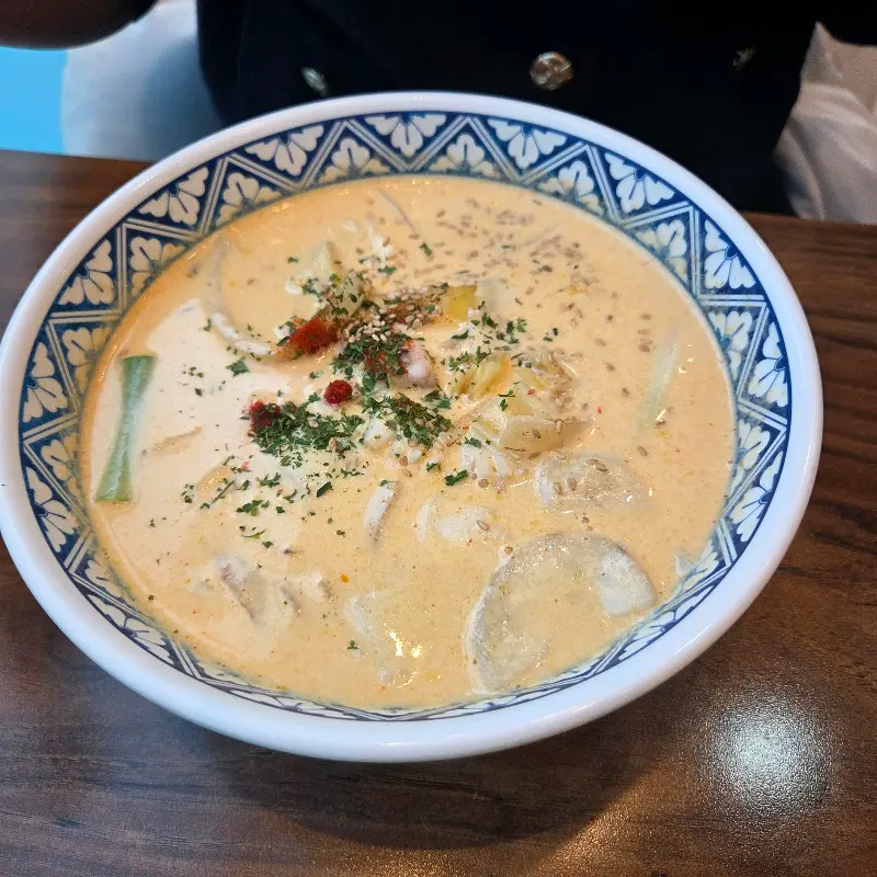 크림 짬뽕 클로즈업