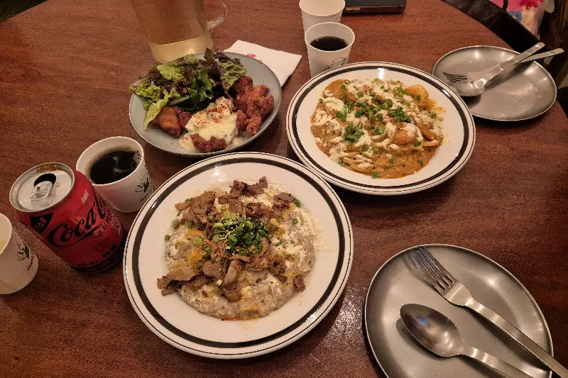 불고기 크림 리조또, 쉬림프 갈릭 투움바 파스타, 닭튀김