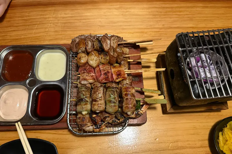 다양한 꼬치 구이