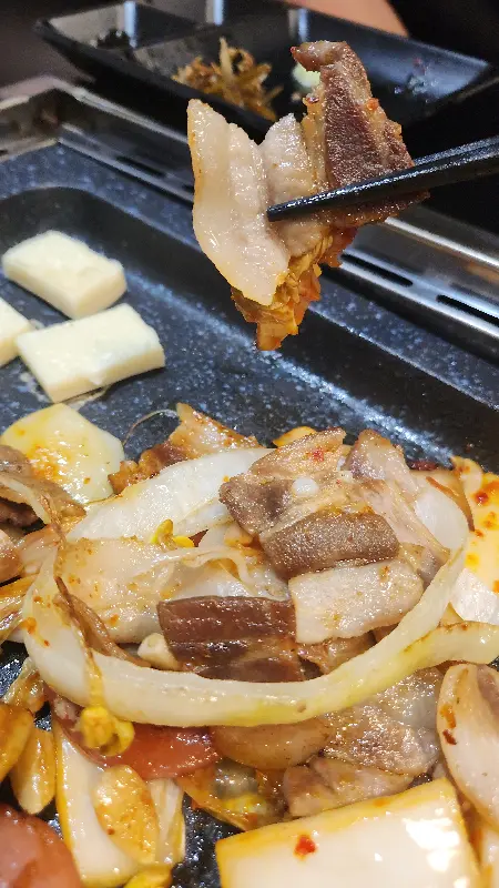 대패삼겹살 김치 조합