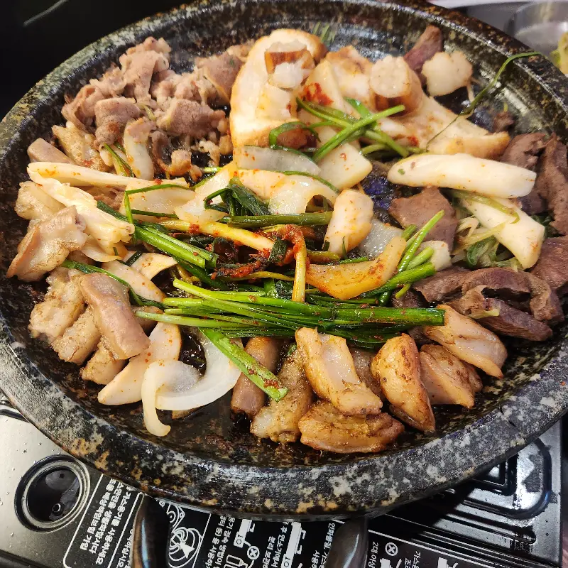 곱창 모듬 한상차림