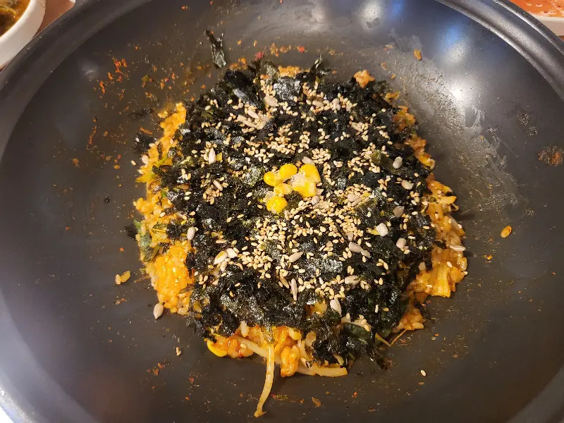 감자탕 후 볶음밥