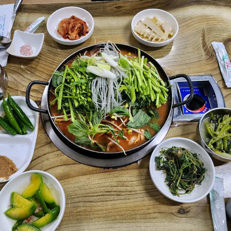 곱창전골 한 상 차림