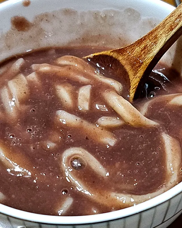 팥칼국수 클로즈업