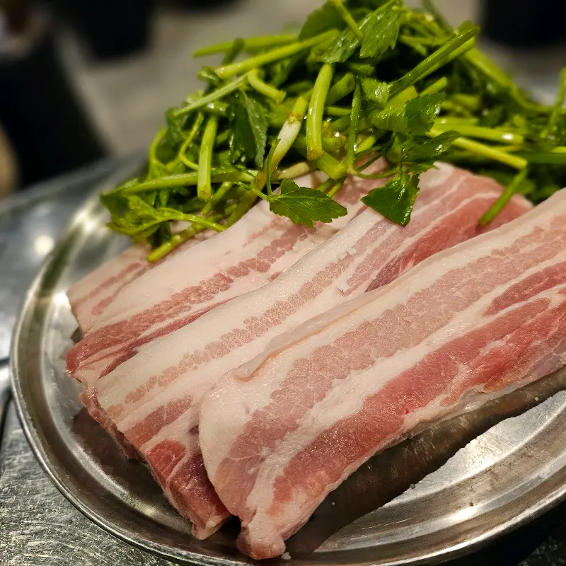 탐라돗 오겹살과 미나리