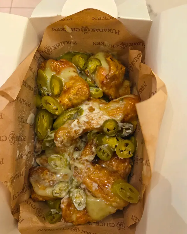 고추마요 치킨 포장