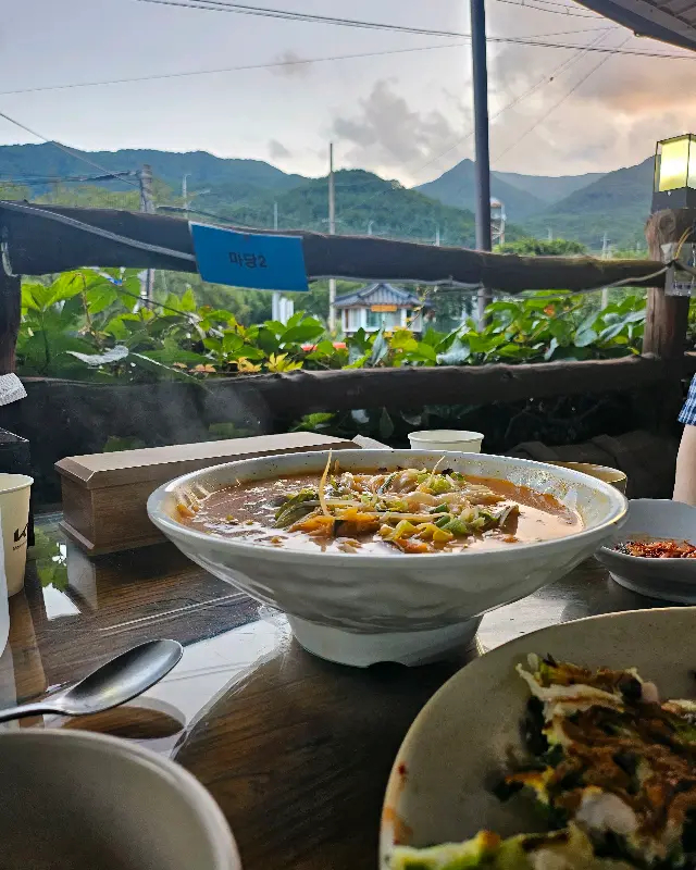 식당에서 바라본 풍경