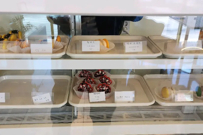 다양한 디저트 쇼케이스